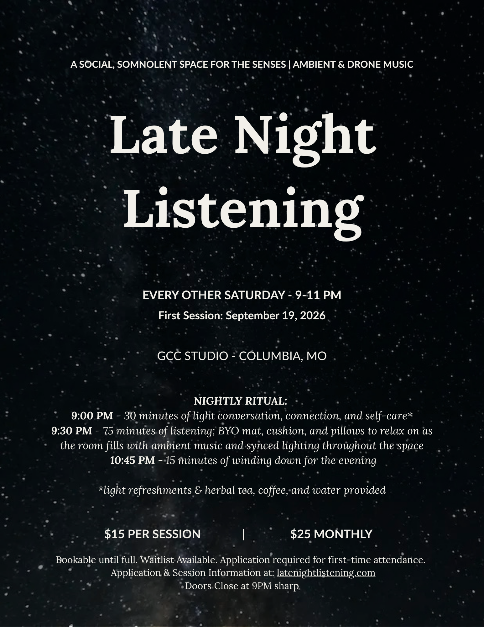Flyer for Saturday, September 19, 2026