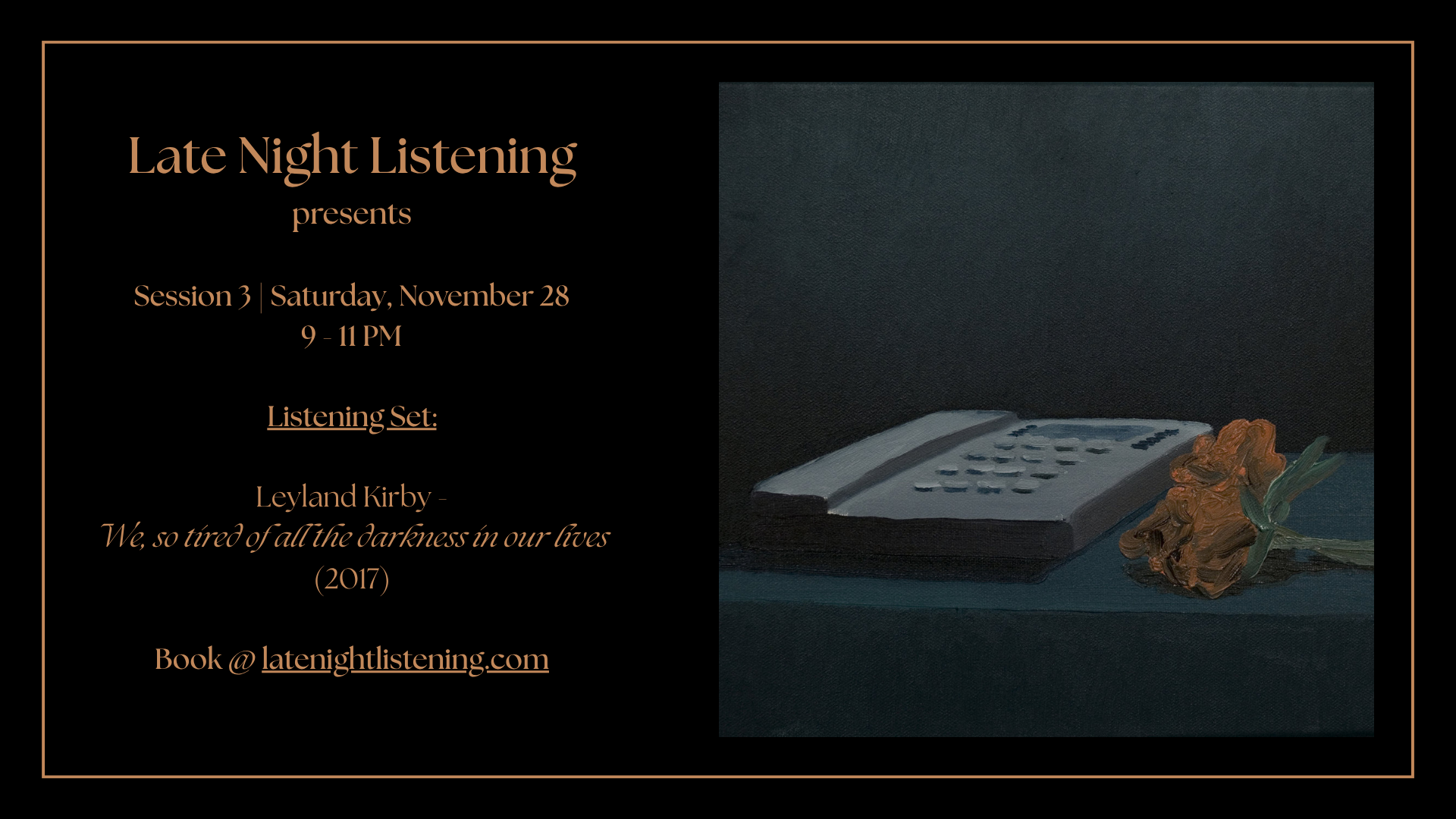 Flyer for the Saturday, November 28, 2026 session